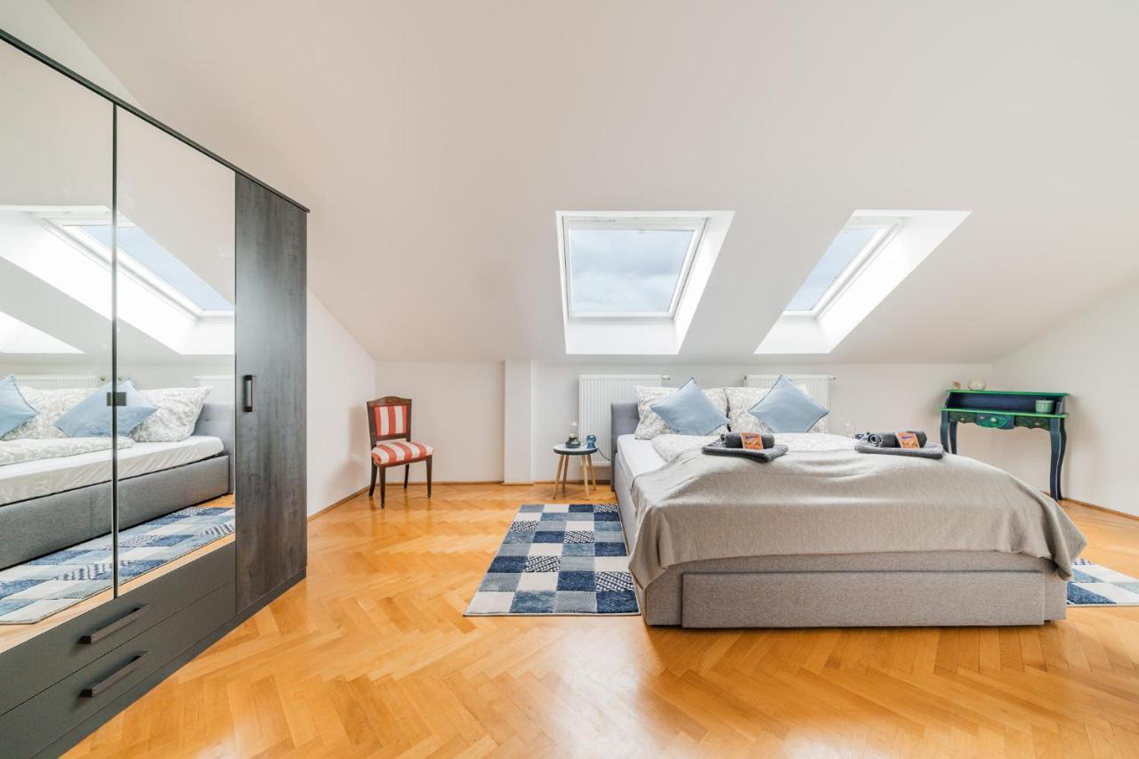 Penthouse Apartment - Sauna - Terrasse - Kamin - Ac Wien Exteriör bild