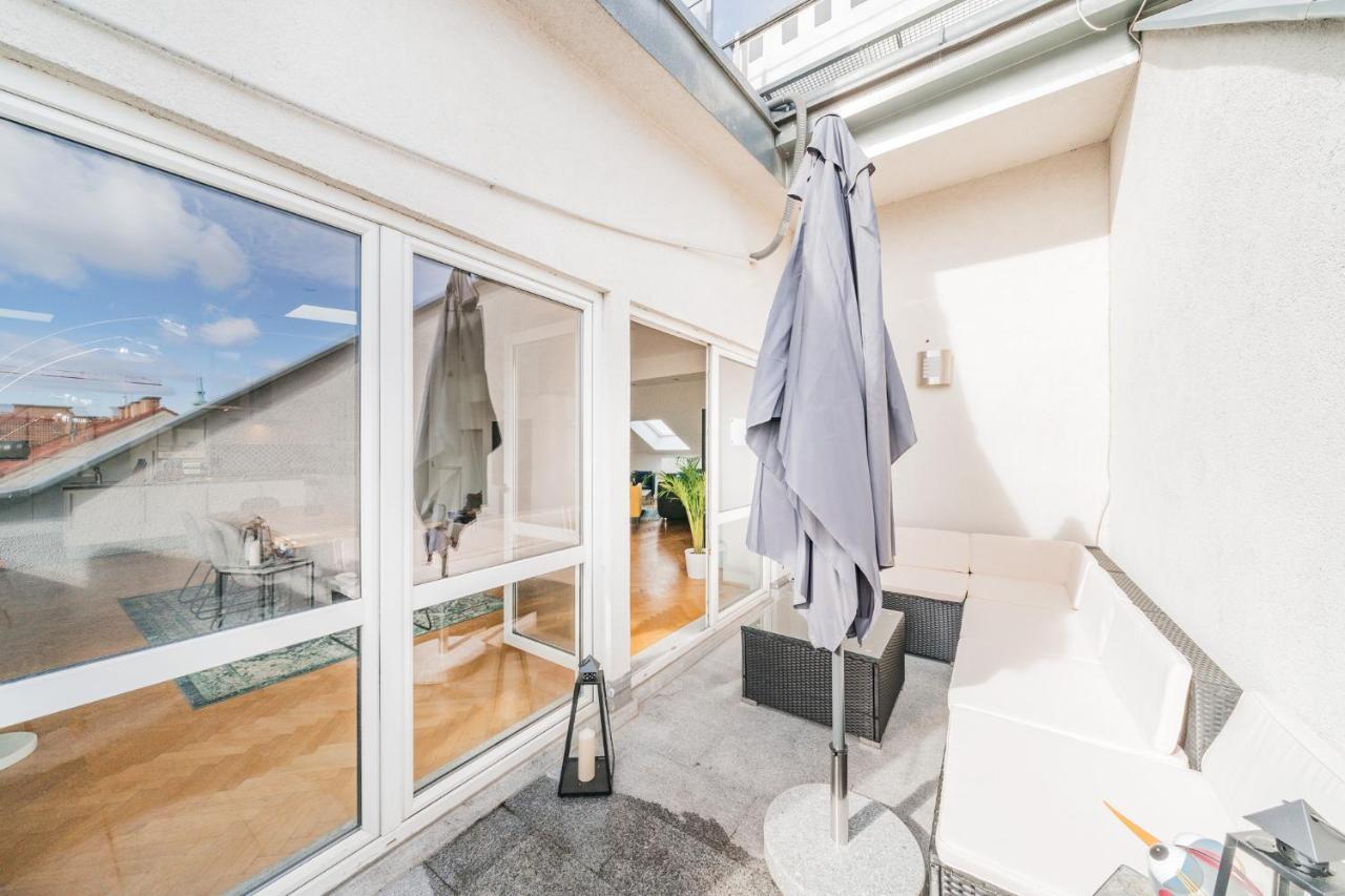 Penthouse Apartment - Sauna - Terrasse - Kamin - Ac Wien Exteriör bild