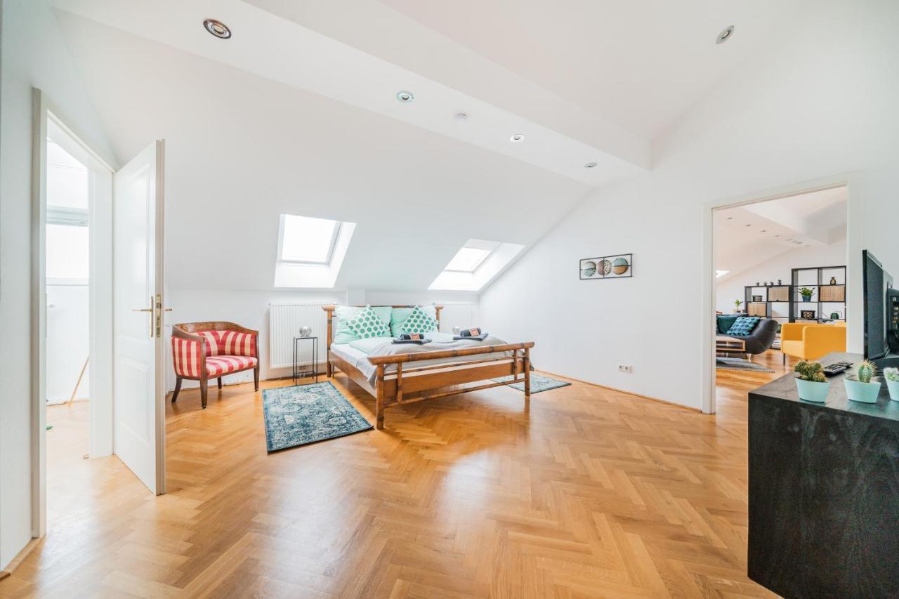 Penthouse Apartment - Sauna - Terrasse - Kamin - Ac Wien Exteriör bild